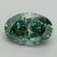 5.08 Ct. Fancy Vivid Pacific Green Oval Lab Grown Diamond