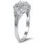 The Saundra Ring, smalltop view on a hand