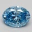 2.01 Ct. Fancy Vivid Blue Oval Lab Grown Diamond