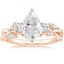 14K Rose Gold Willow Three Stone Diamond Ring (1/3 ct. tw.), smalltop view