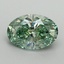 1.57 Ct. Fancy Vivid Pacific Green Oval Lab Grown Diamond
