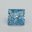 1.27 Ct. Fancy Vivid Blue Princess Lab Grown Diamond