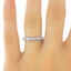 The Jenna Ring, smalltop view on a hand