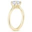 18K Yellow Gold Laurel Engraved Ring, smallside view