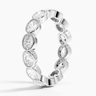 East-West Bezel Oval Eternity Lab Diamond Ring