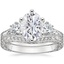PT Moissanite Three Stone Hudson Bridal Set (1/3 ct. tw.), smalltop view