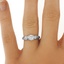 The Jocelyn Ring, smalltop view on a hand