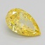 0.73 Ct. Fancy Vivid Yellow Pear Lab Grown Diamond