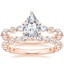 14K Rose Gold Luxe Versailles Diamond Ring (1/2 ct. tw.) with Luxe Marseille Diamond Ring (1/2 ct. tw.)
