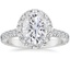 Platinum Sienna Halo Three-Quarter Coverage Diamond Ring (3/4 ct. tw.), smalltop view