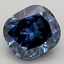 3.06 Ct. Fancy Deep Blue Cushion Lab Grown Diamond