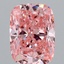 3.09 Ct. Fancy Vivid Pink Cushion Lab Grown Diamond