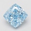 2.09 Ct. Fancy Vivid Blue Cushion Lab Grown Diamond