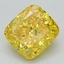 2.63 Ct. Fancy Vivid Yellow Cushion Lab Grown Diamond