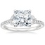 18K White Gold Classic Willow Diamond Ring, smalltop view