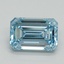1.51 Ct. Fancy Intense Blue Emerald Lab Grown Diamond