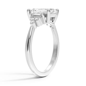 Custom Art Deco-Inspired Emerald-Cut and Baguette Diamond Ring