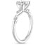 18K White Gold Winding Willow Diamond Ring, smallside view