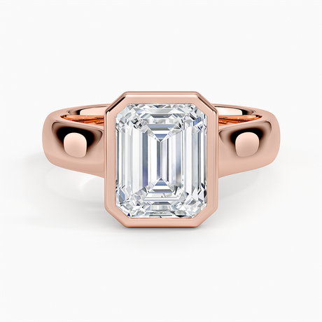 14K Rose Gold Luna 4mm Bezel Ring