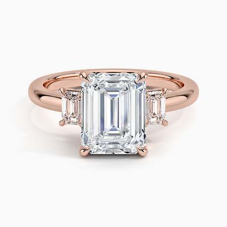 14K Rose Gold Petite Rhiannon Three Stone Diamond Ring (1/4 ct. tw.)