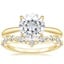 18KY Moissanite Freesia Ring with Curved Versailles Diamond Ring, smalltop view