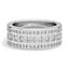 Custom Multi Row Radiant Diamond Wedding Ring
