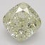 5.05 Ct. Fancy Light Brownish Greenish Yellow Cushion Diamond