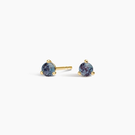 Lab Alexandrite Birthstone Stud Earrings