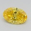 0.52 Ct. Fancy Vivid Yellow Oval Lab Grown Diamond
