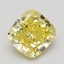 1.01 Ct. Fancy Vivid Yellow Cushion Diamond