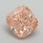 2.61 Ct. Fancy Vivid Pink Cushion Lab Grown Diamond