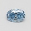 0.52 Ct. Fancy Vivid Blue Oval Lab Grown Diamond