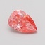 0.58 Ct. Fancy Vivid Pink Pear Lab Grown Diamond