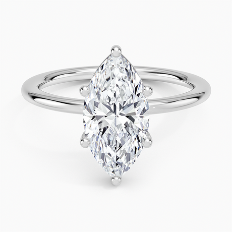 18K White Gold Gwen Perfect Fit Solitaire Ring