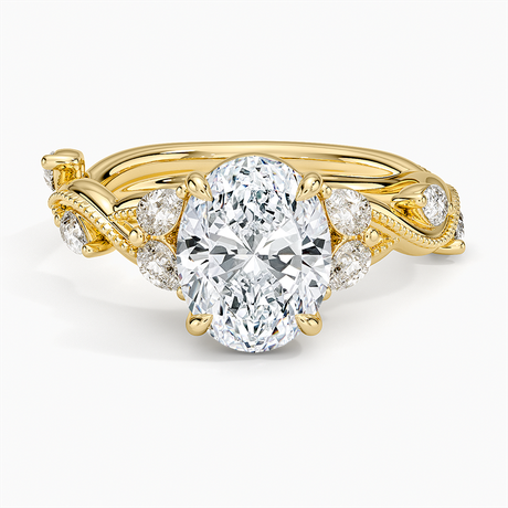 Milgrain Vine Diamond Ring