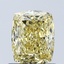 1.08 Ct. Fancy Intense Yellow Cushion Lab Grown Diamond