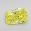 1.03 Ct. Fancy Intense  Yellow Cushion Lab Grown Diamond