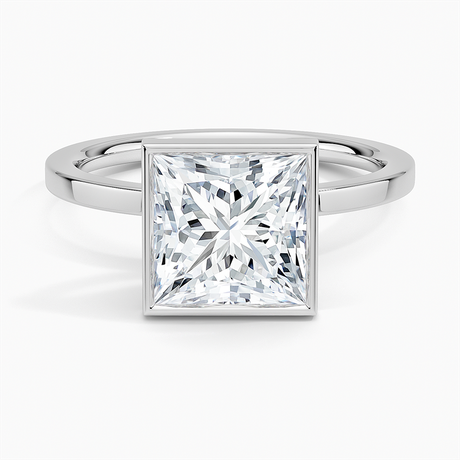 18K White Gold Noemi Bezel Ring