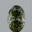 1.00 Ct. Fancy Vivid Green Oval Lab Grown Diamond