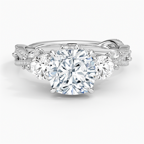 Luxe Secret Garden Three Stone Diamond Ring