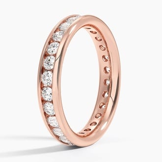 Channel Set Round Eternity Lab Diamond Ring