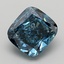 3.35 Ct. Fancy Vivid  Blue Cushion Lab Grown Diamond