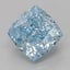 1.55 Ct. Fancy Vivid Blue Cushion Lab Grown Diamond