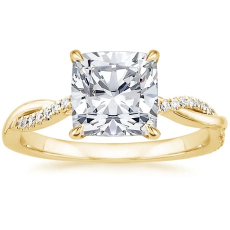 18K Yellow Gold Petite Twisted Vine Diamond Bridal Set (1/4 ct. tw.)