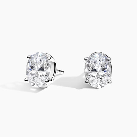 Oval Lab Grown Diamond Stud Earrings (2 ct. tw.)