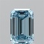 1.61 Ct. Fancy Vivid Blue Emerald Lab Grown Diamond
