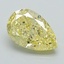 1.11 Ct. Fancy Intense Yellow Pear Lab Grown Diamond