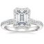 18K White Gold Tacori Dantela Bloom Diamond Ring, smalltop view