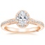 18K Rose Gold Tacori Dantela Bloom Diamond Ring, smalltop view