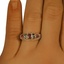 The Clarinda Ring, smallzoomed in top view on a hand
